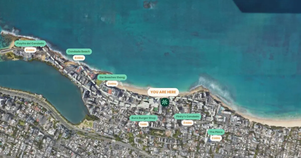 Semesterbostad Beachside Steps From Condado Beach San Juan Puerto Rico